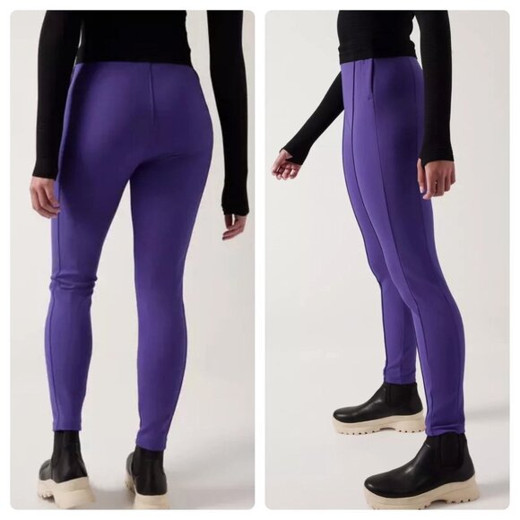NWT Athleta Glacier Snow Skinny Pant Purple Size 8 Water Repellent Ski Pants - Picture 3 of 16